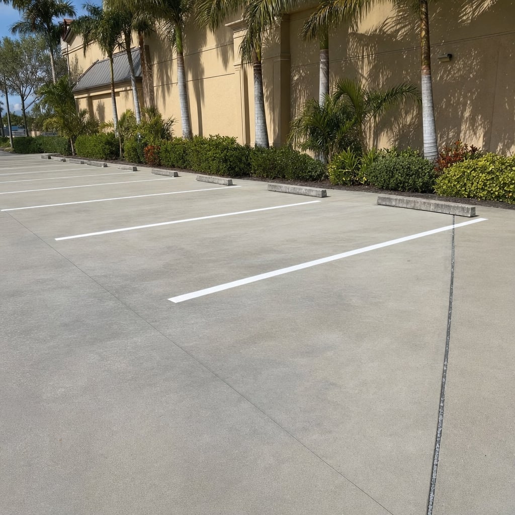 concrete parking lot project in Fayetteville