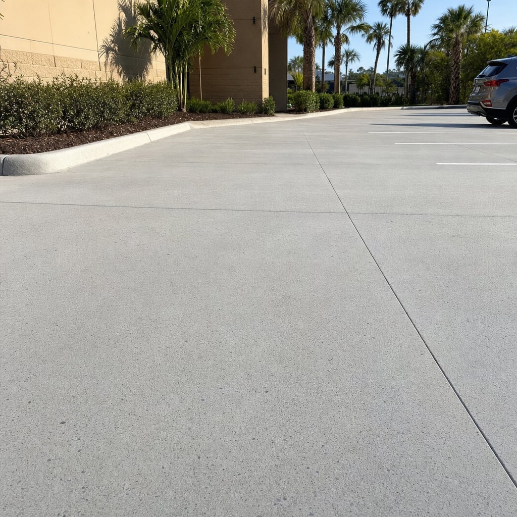 concrete parking lot project in Fayetteville