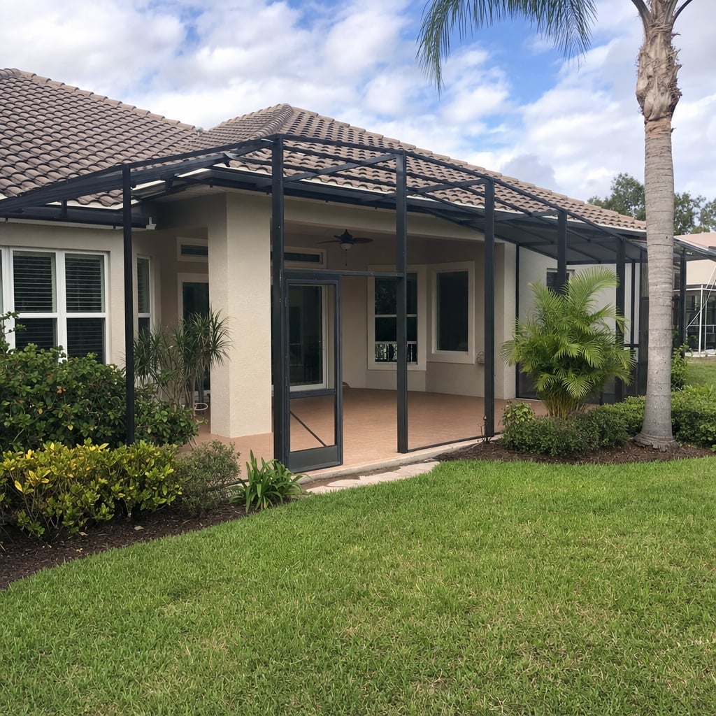 patio screen enclosure project in Palm Coast