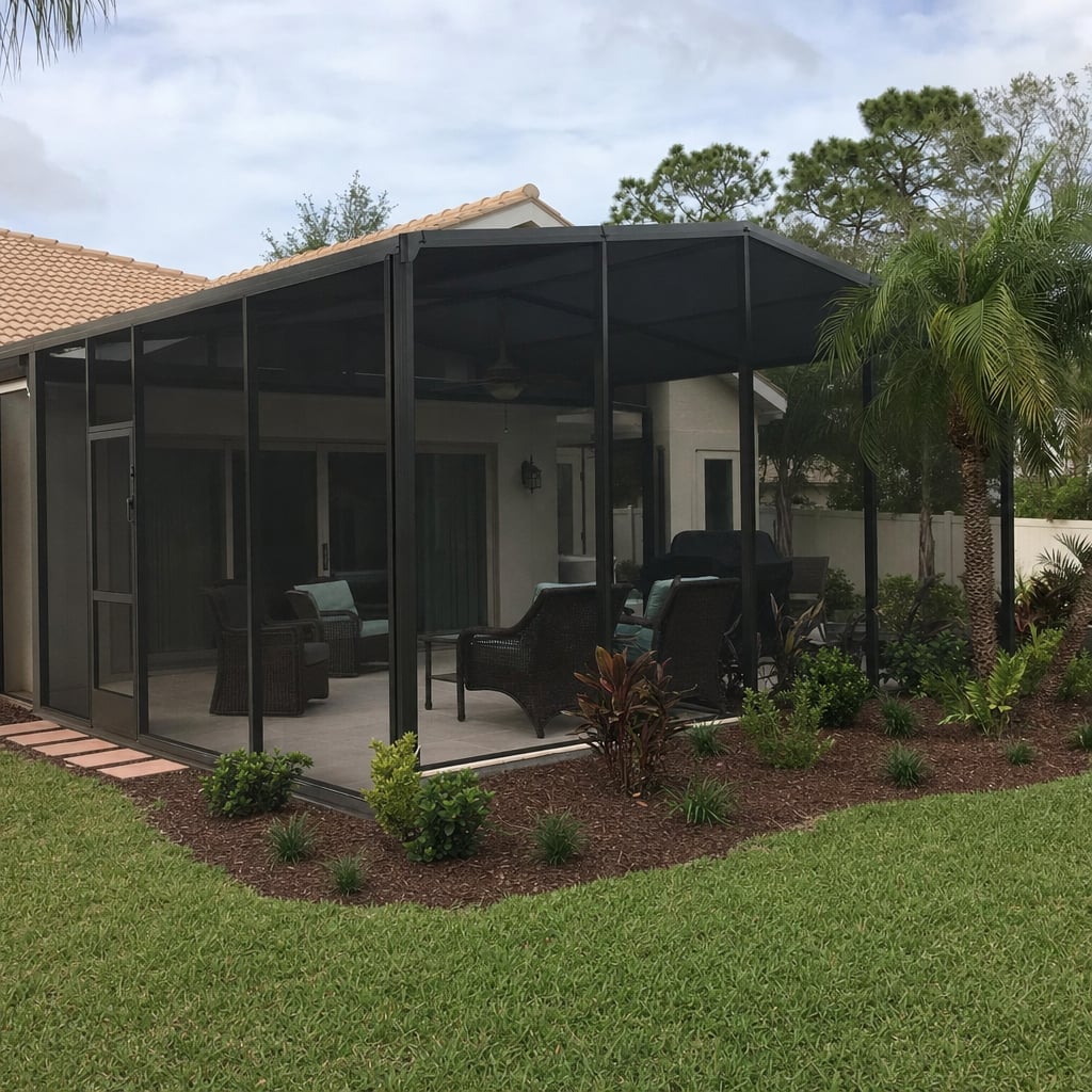 patio screen enclosure project in Palm Coast