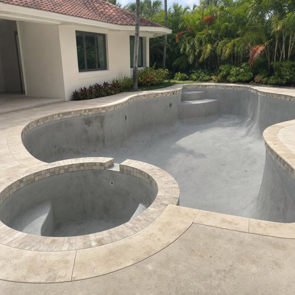 gunite pool project in Ocala