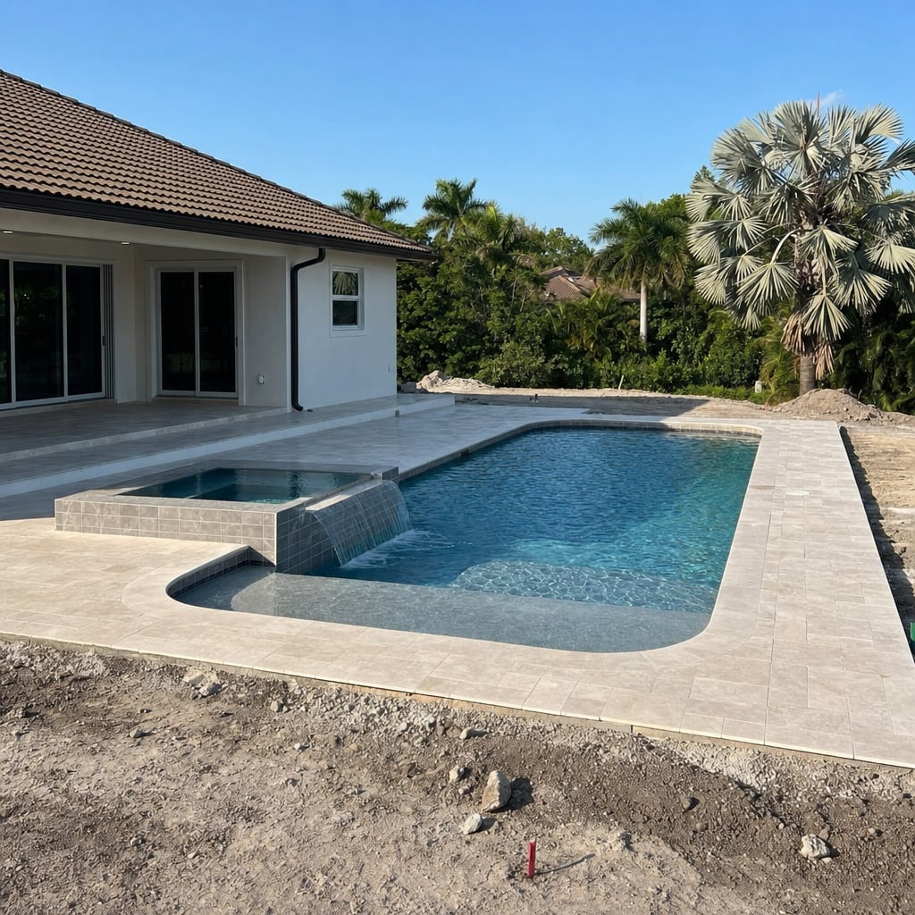 inground pool project in Port Orange