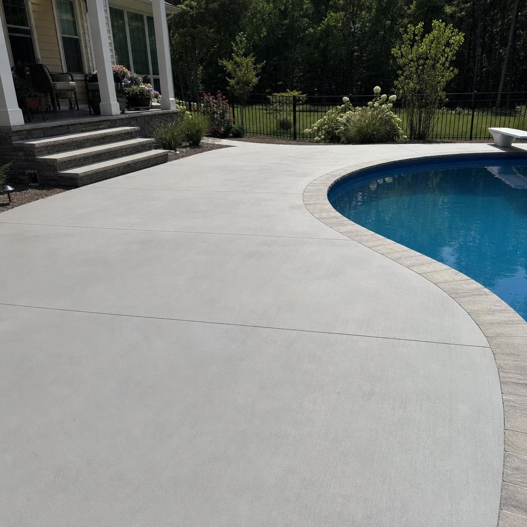 concrete pool deck project in Clermont