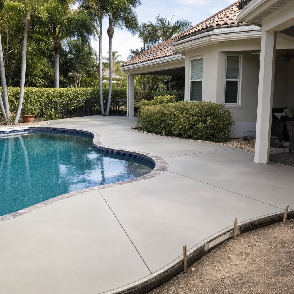 concrete pool deck project in Fayetteville