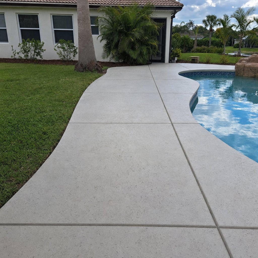 concrete pool deck project in Orlando