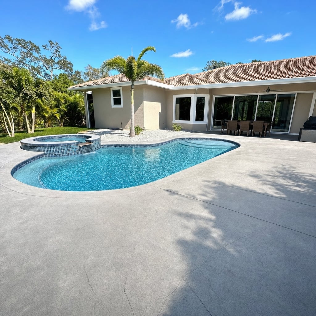 concrete pool deck project in Orlando