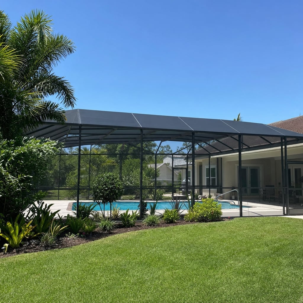 pool screen enclosure project in Palm Coast