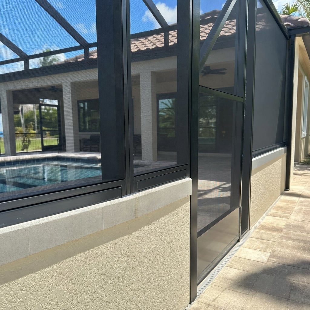 pool screen enclosure project in Palm Coast