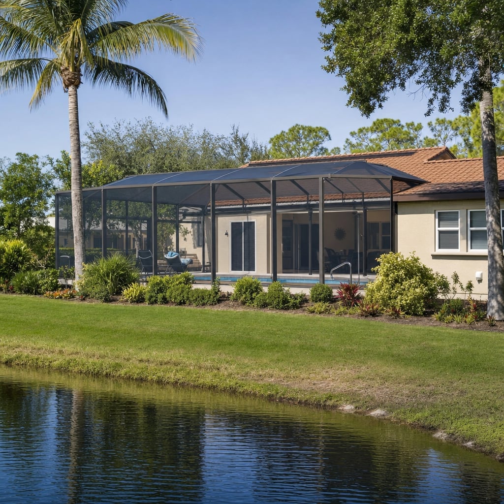 pool screen enclosure project in Palm Coast