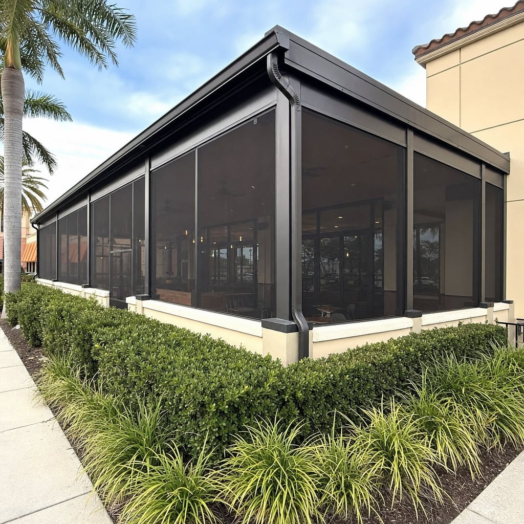 Restaurant Patio Screen Enclosures Installation & Repair
