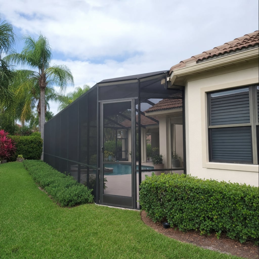 screen frame project in Palm Coast