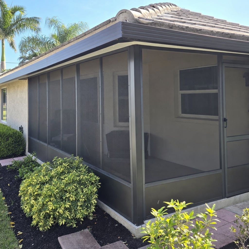 screen porch project in Palm Coast