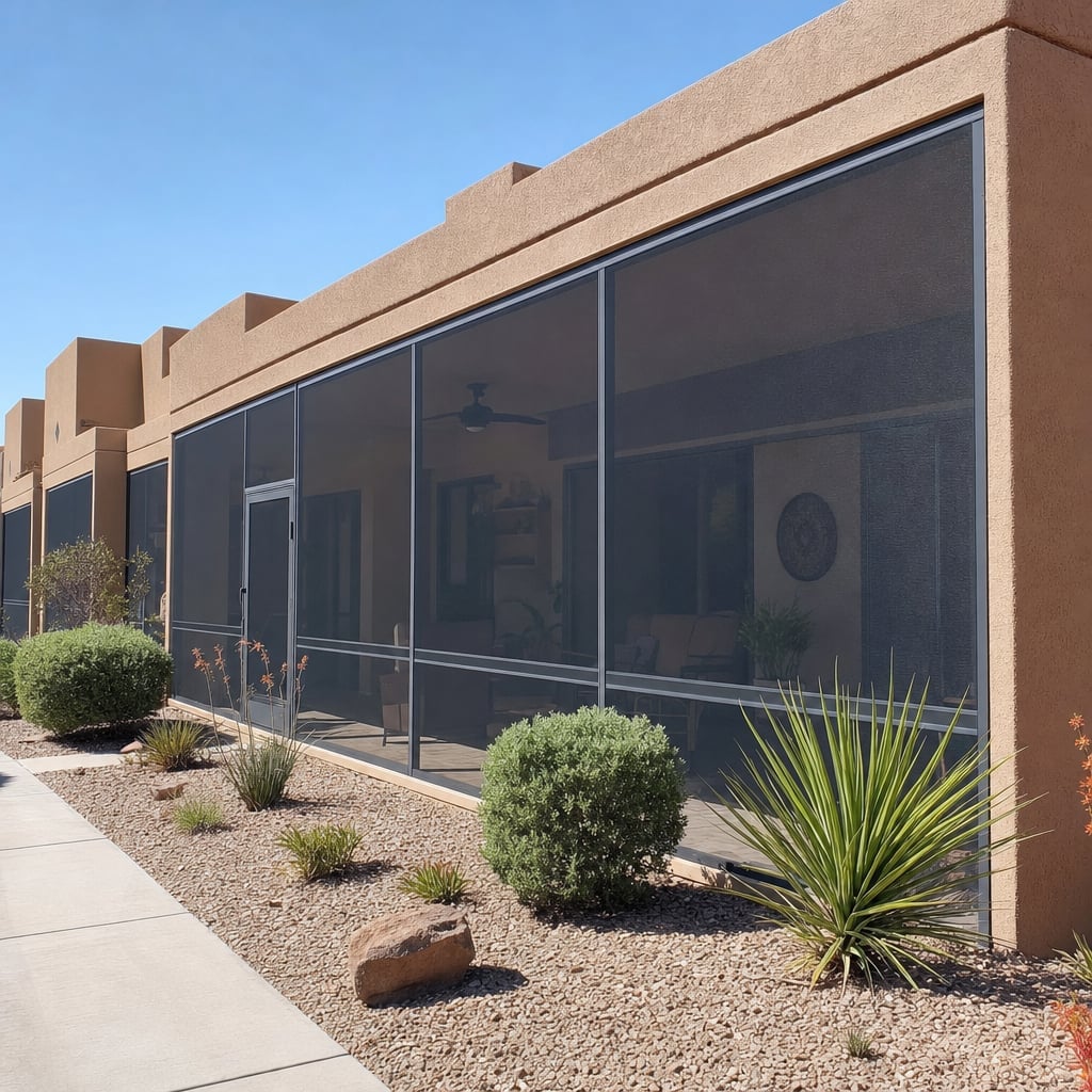 apartment lanai screens project in Arlington