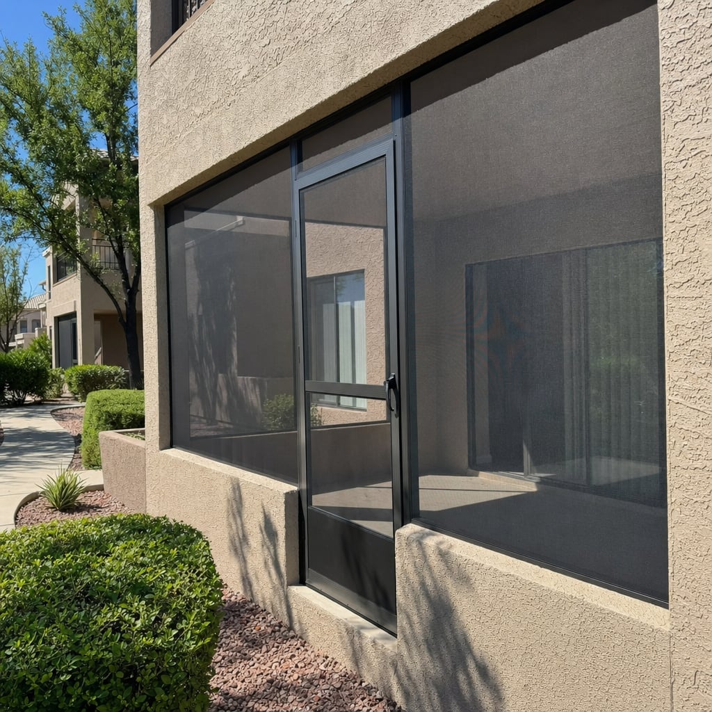 apartment lanai screens project in Corpus Christi