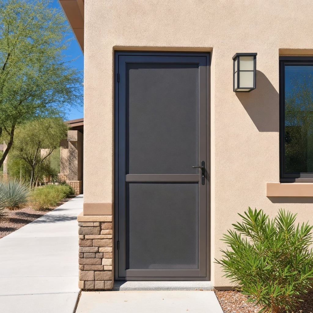 commercial screen door project in Corpus Christi