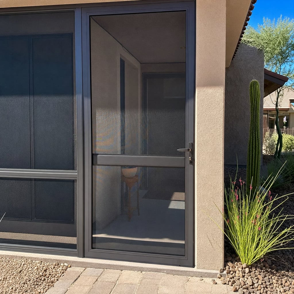 commercial screen door project in Corpus Christi