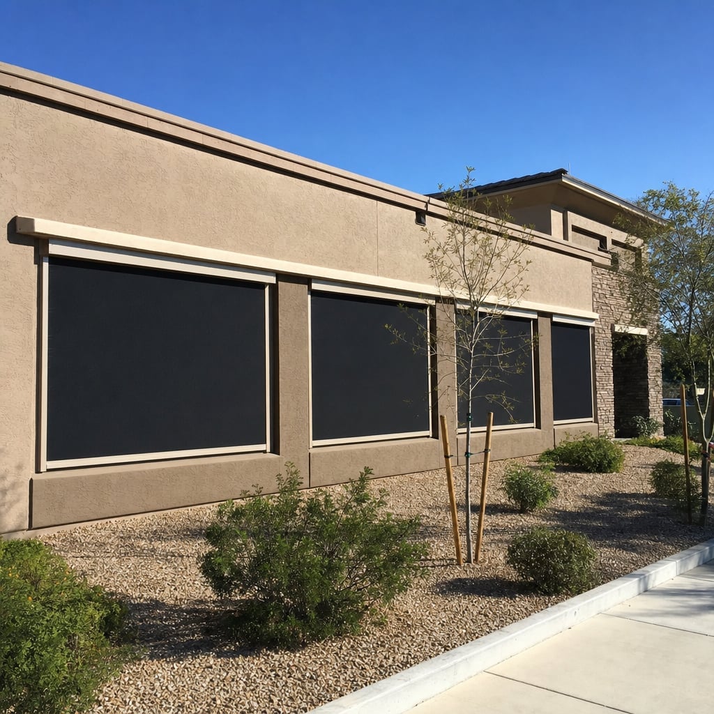 commercial solar screens project in Arlington