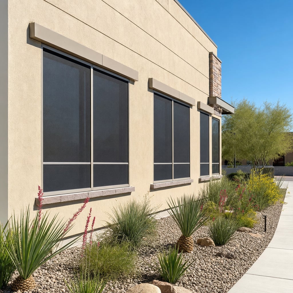 commercial window screens project in Corpus Christi