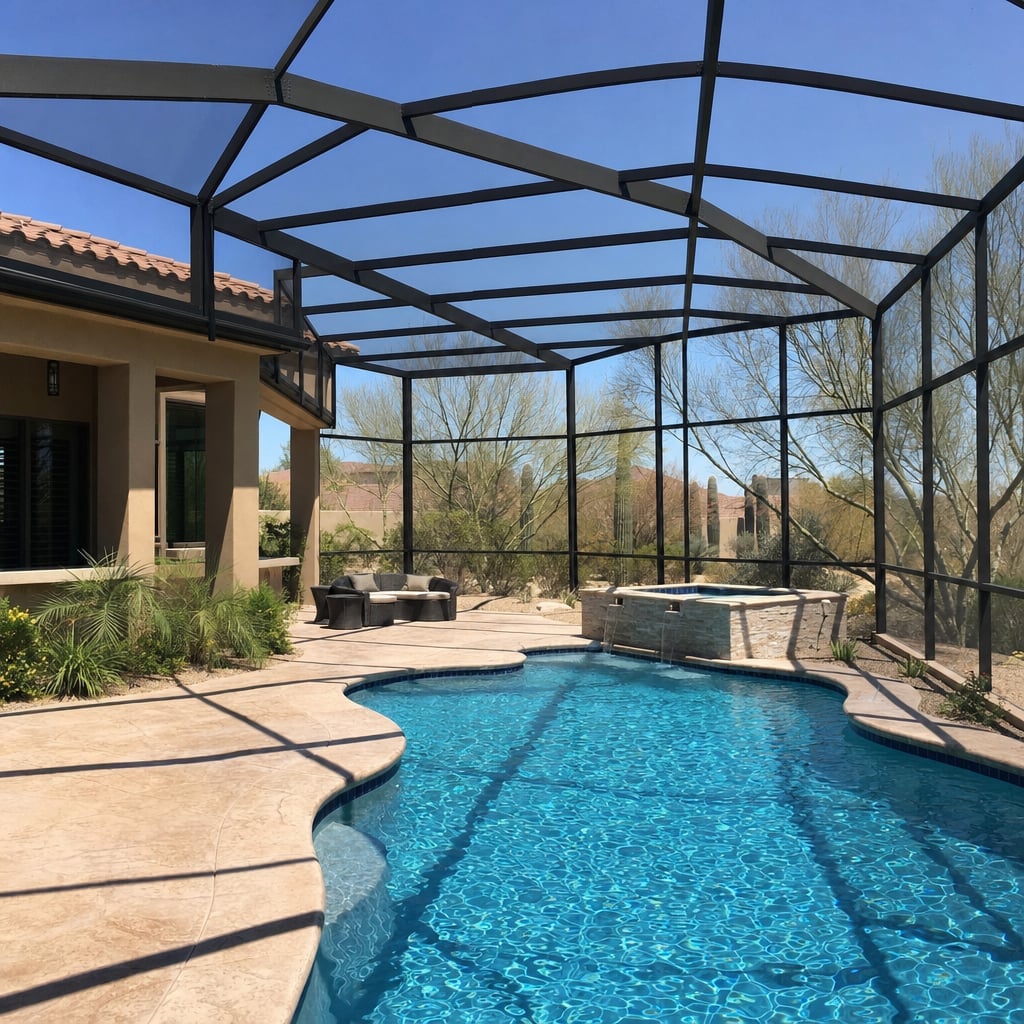 Hotel Pool Screen Enclosures Installation & Repair