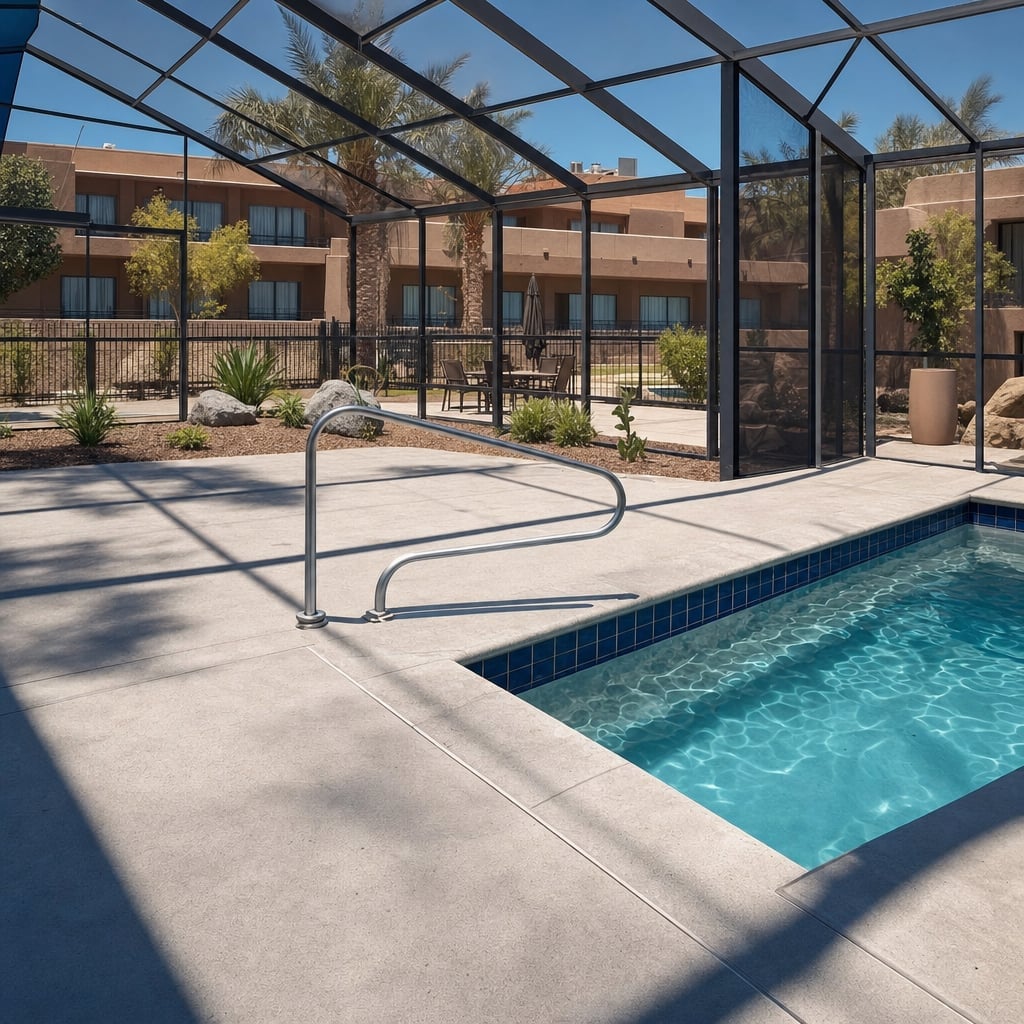 hotel pool enclosure project in El Paso