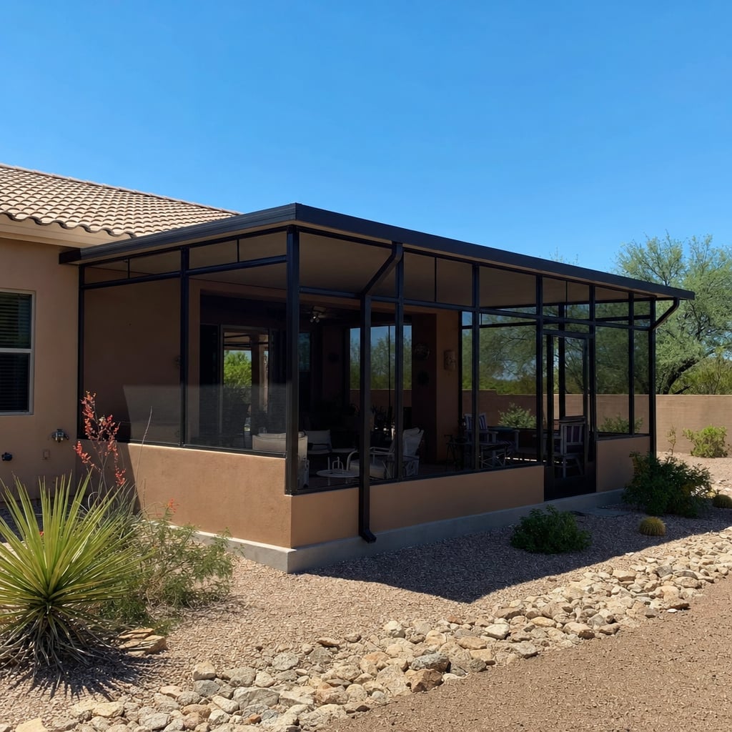 patio screen enclosure project in Arlington