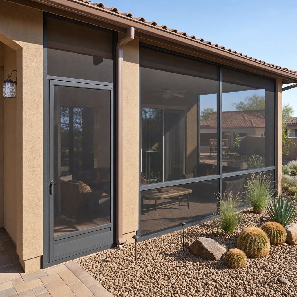 patio screen enclosure project in Corpus Christi