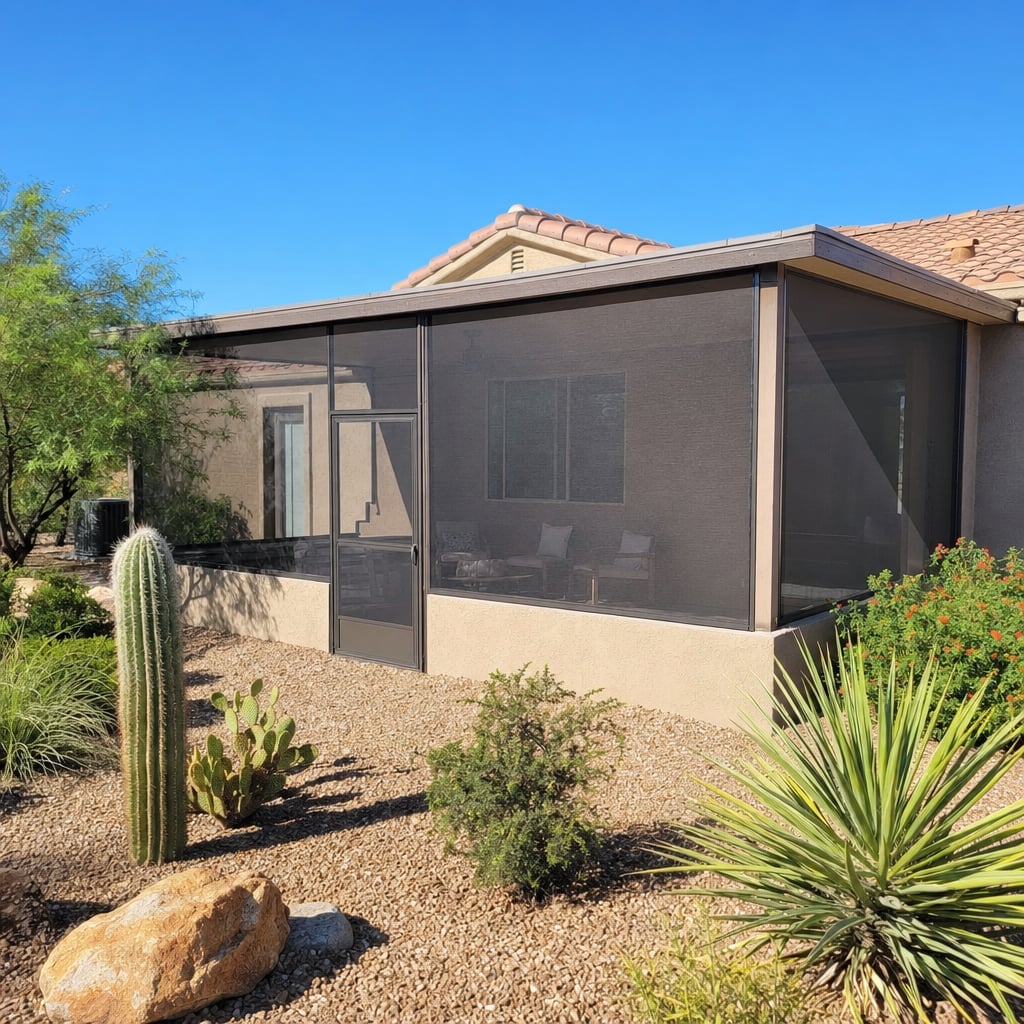 patio screen enclosure project in El Paso