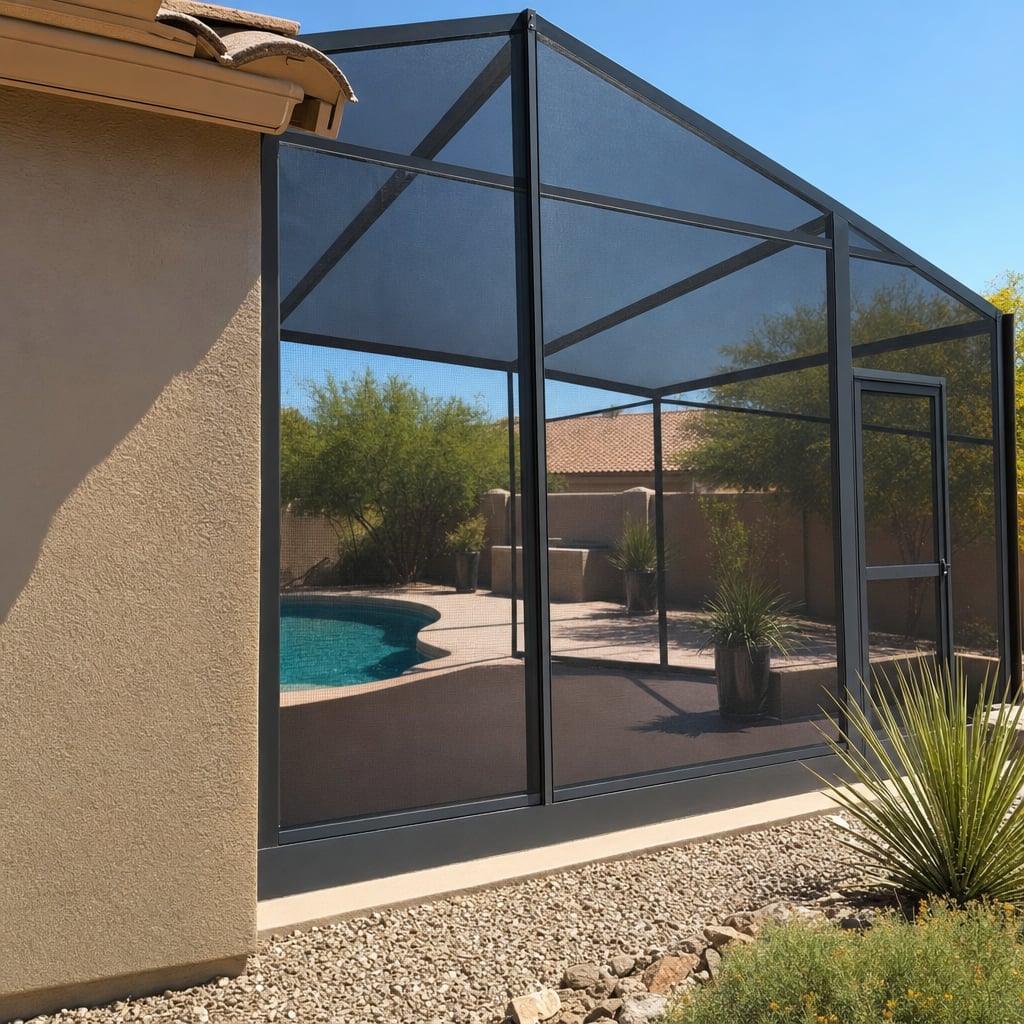 pool screen enclosure project in Corpus Christi