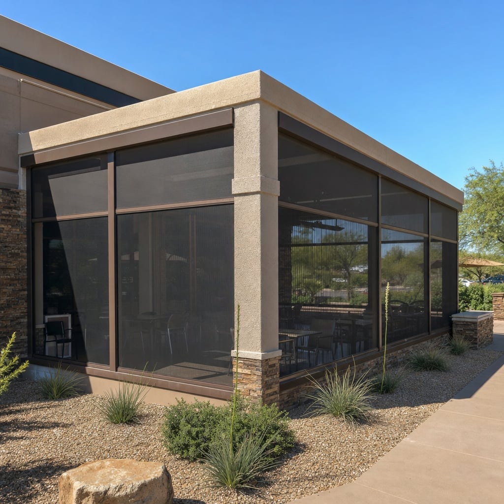Restaurant Patio Screen Enclosures Installation & Repair