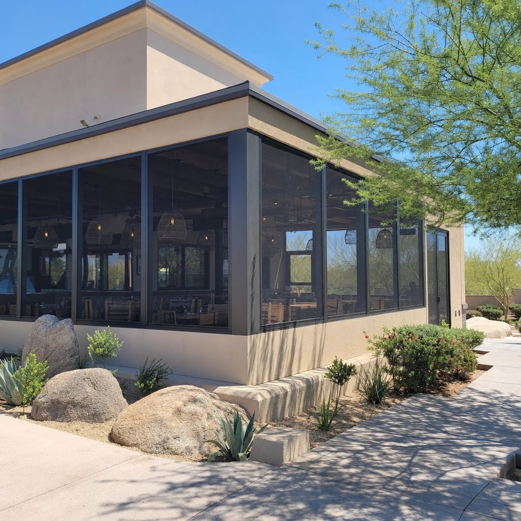 restaurant patio enclosure project in El Paso