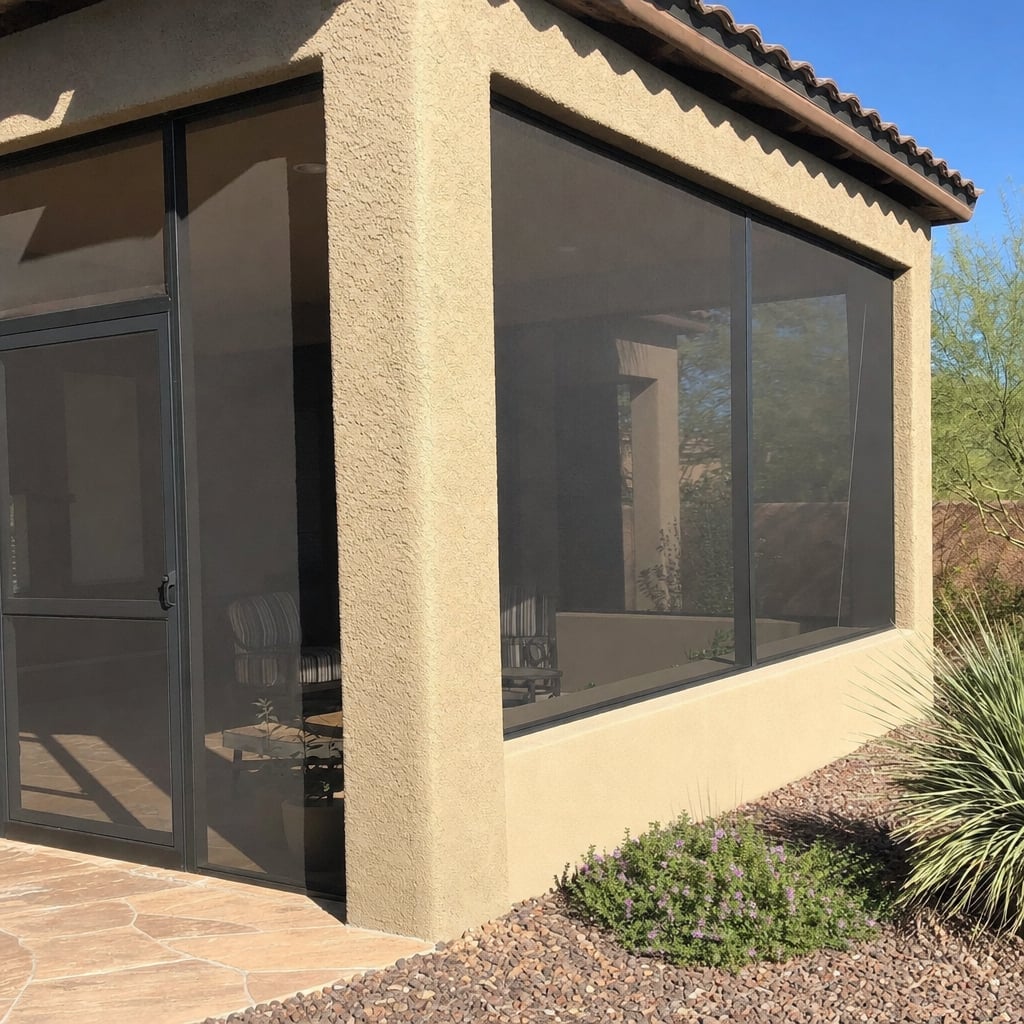 screen porch project in Arlington