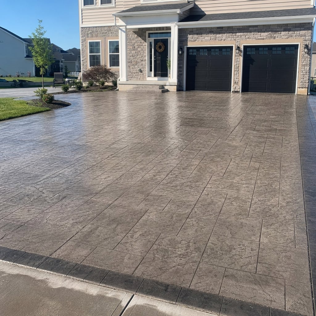 stamped concrete project in Clermont