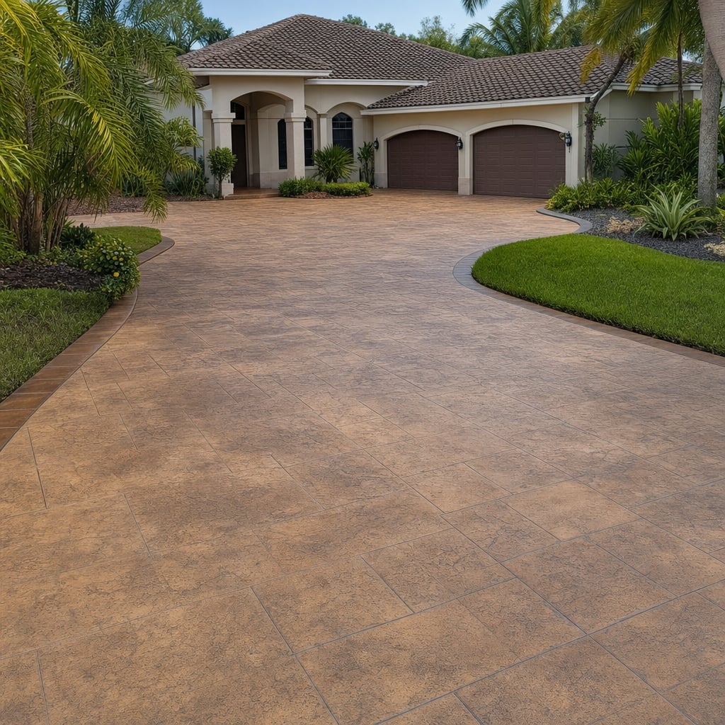 Stamped Concrete Patios & Driveways