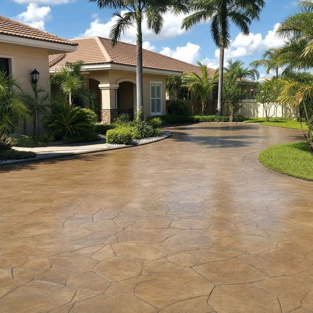 stamped concrete project in Fayetteville