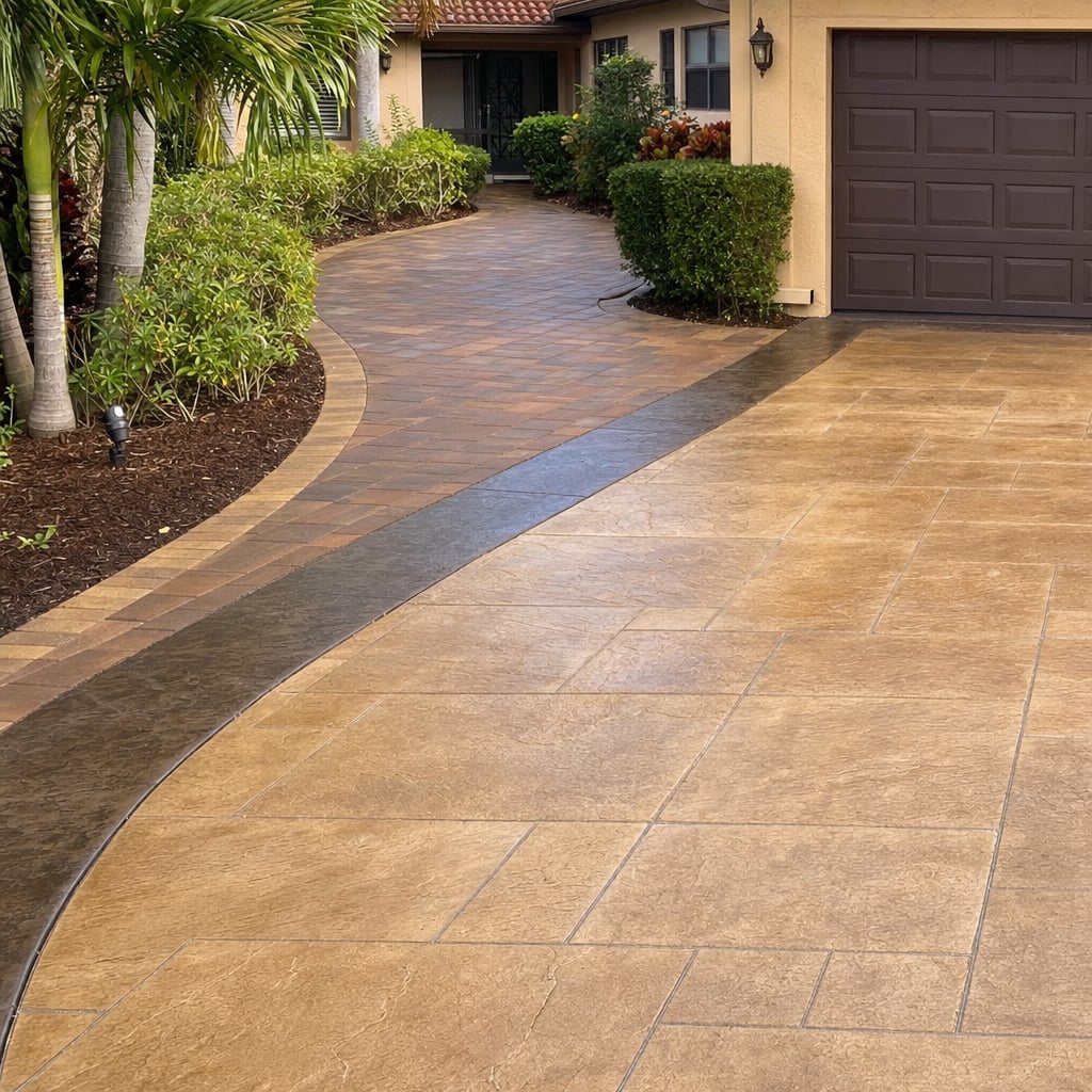 stamped concrete project in Fayetteville