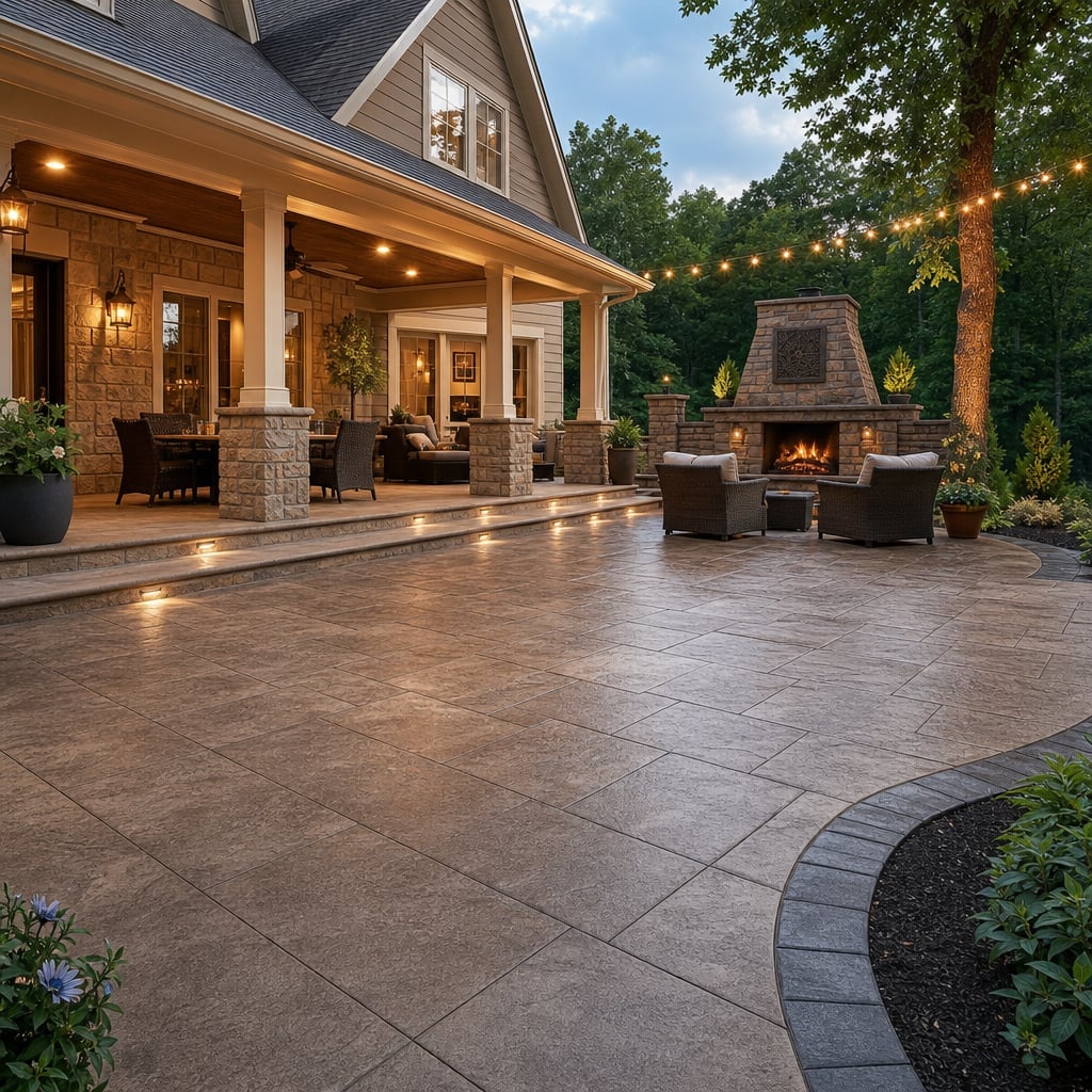Stamped Concrete Patios & Driveways