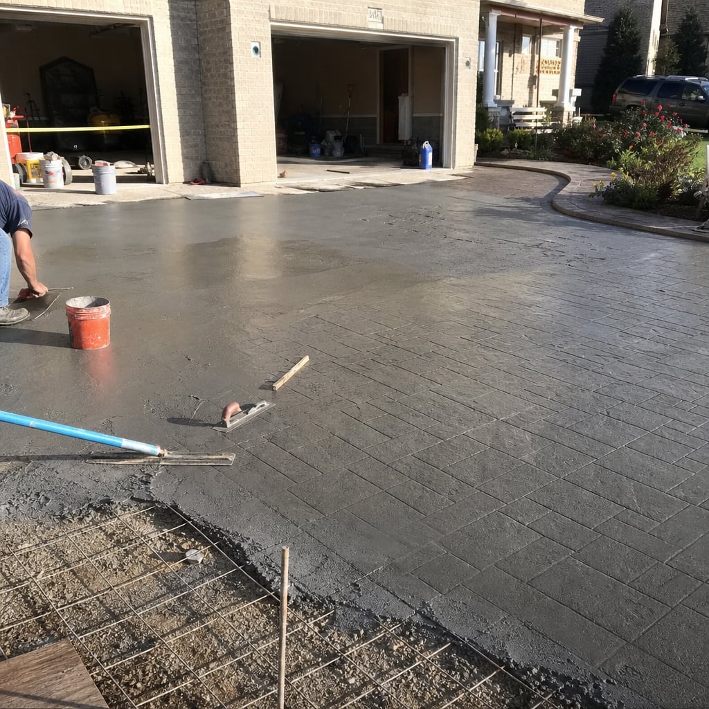 stamped concrete project in Port St. Lucie