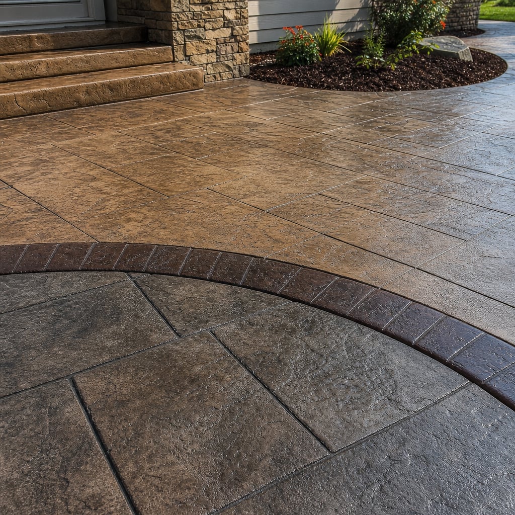 stamped concrete project in Port St. Lucie