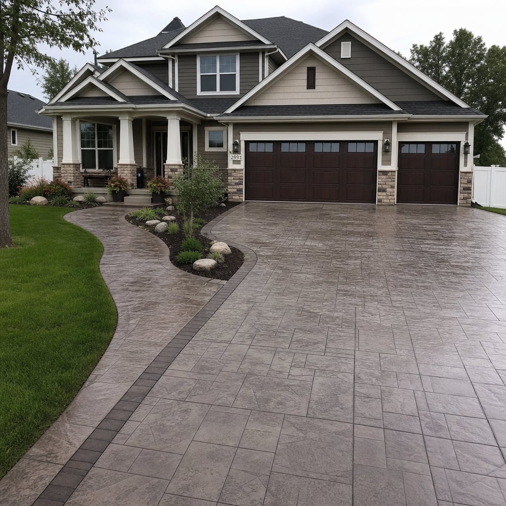stamped concrete project in Port St. Lucie