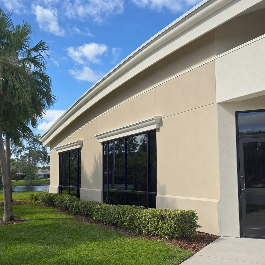 commercial stucco project in Charleston