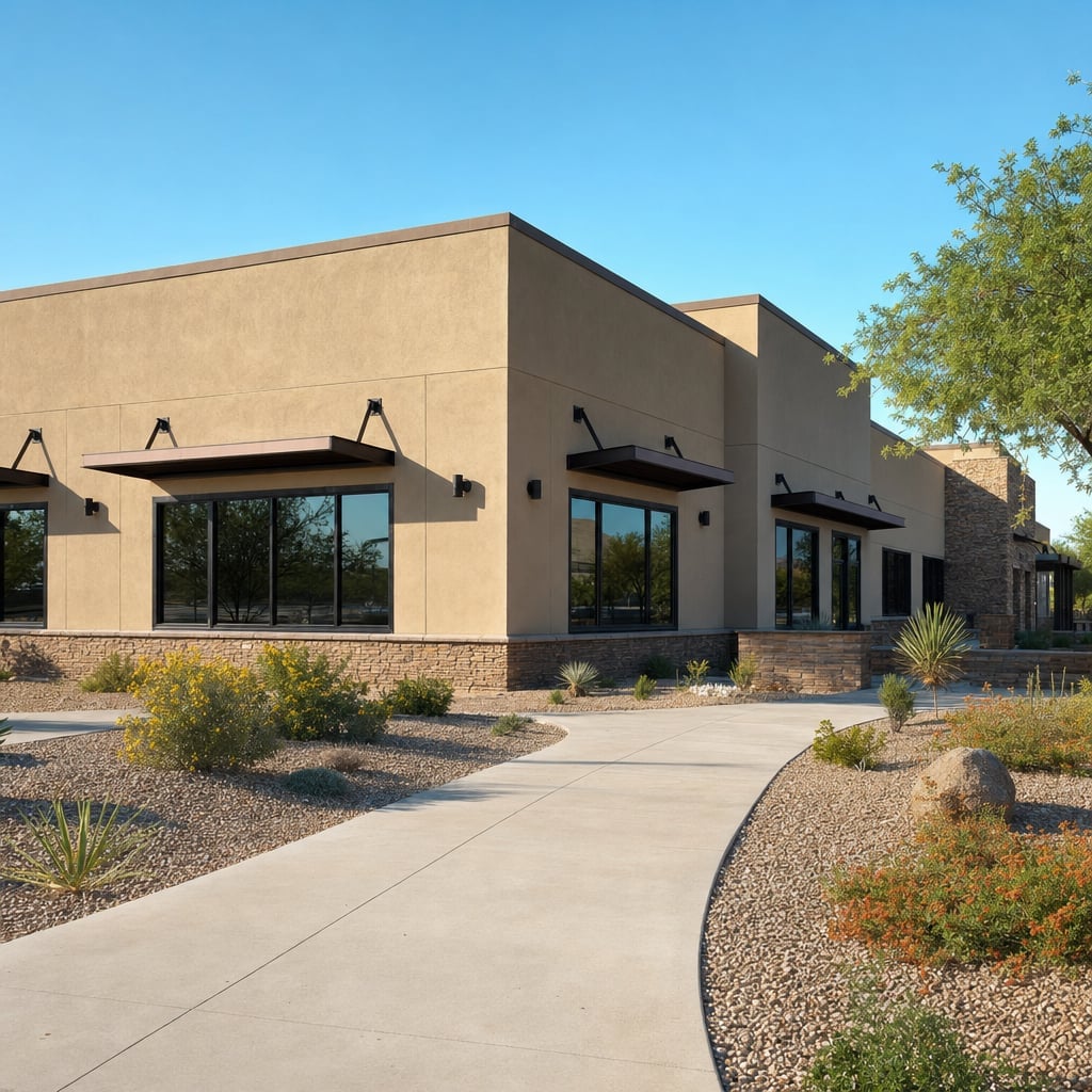 commercial stucco project in Las Vegas