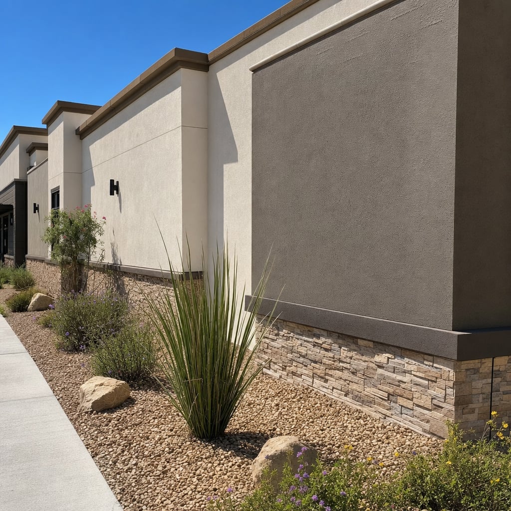 commercial stucco project in San Jose