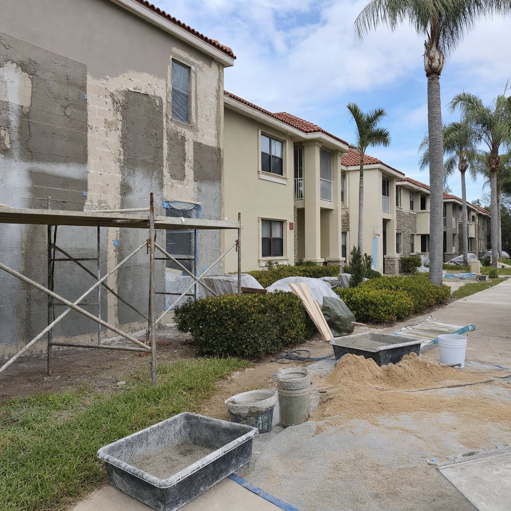 multi family stucco project in Charlotte