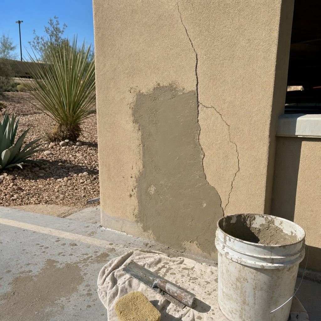 parking structure stucco project in Colorado Springs