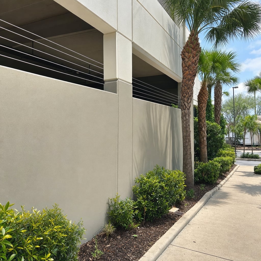 parking structure stucco project in Miami