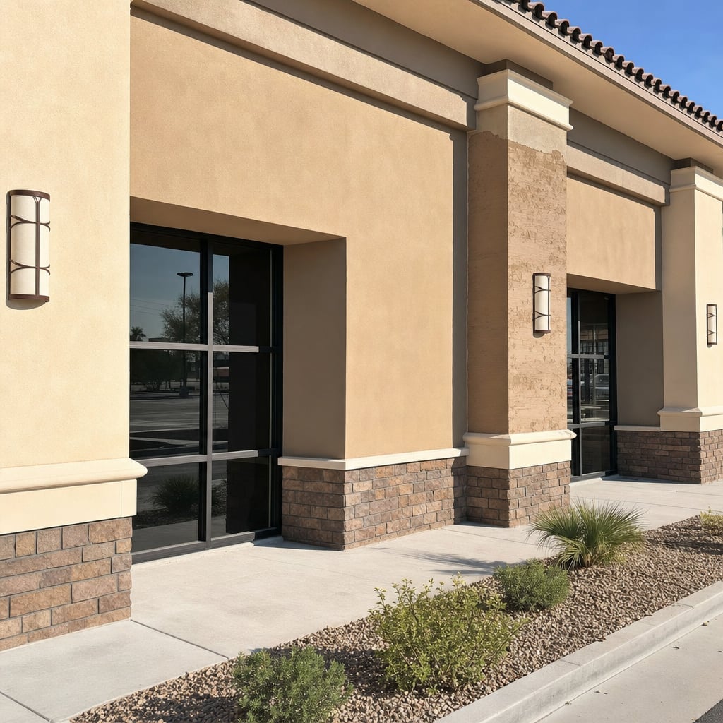 storefront stucco project in Henderson