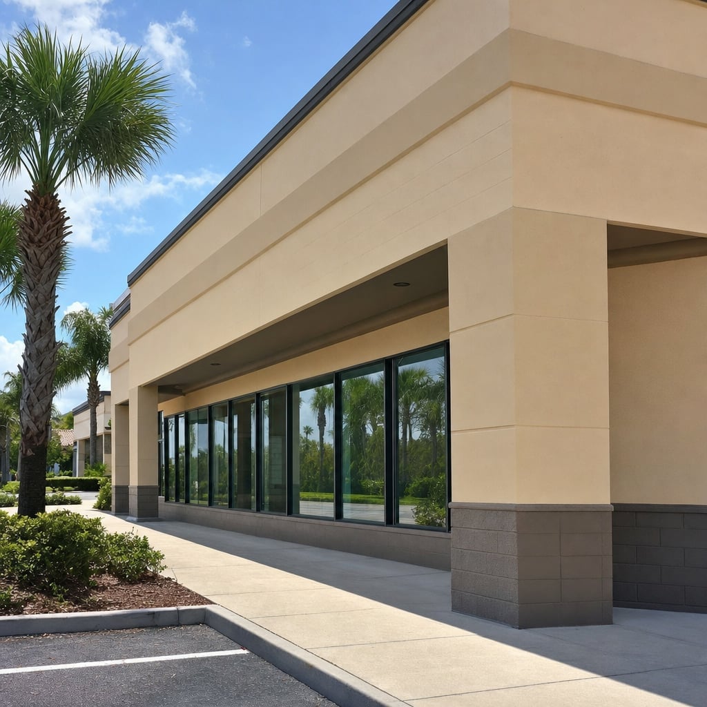 storefront stucco project in Miami