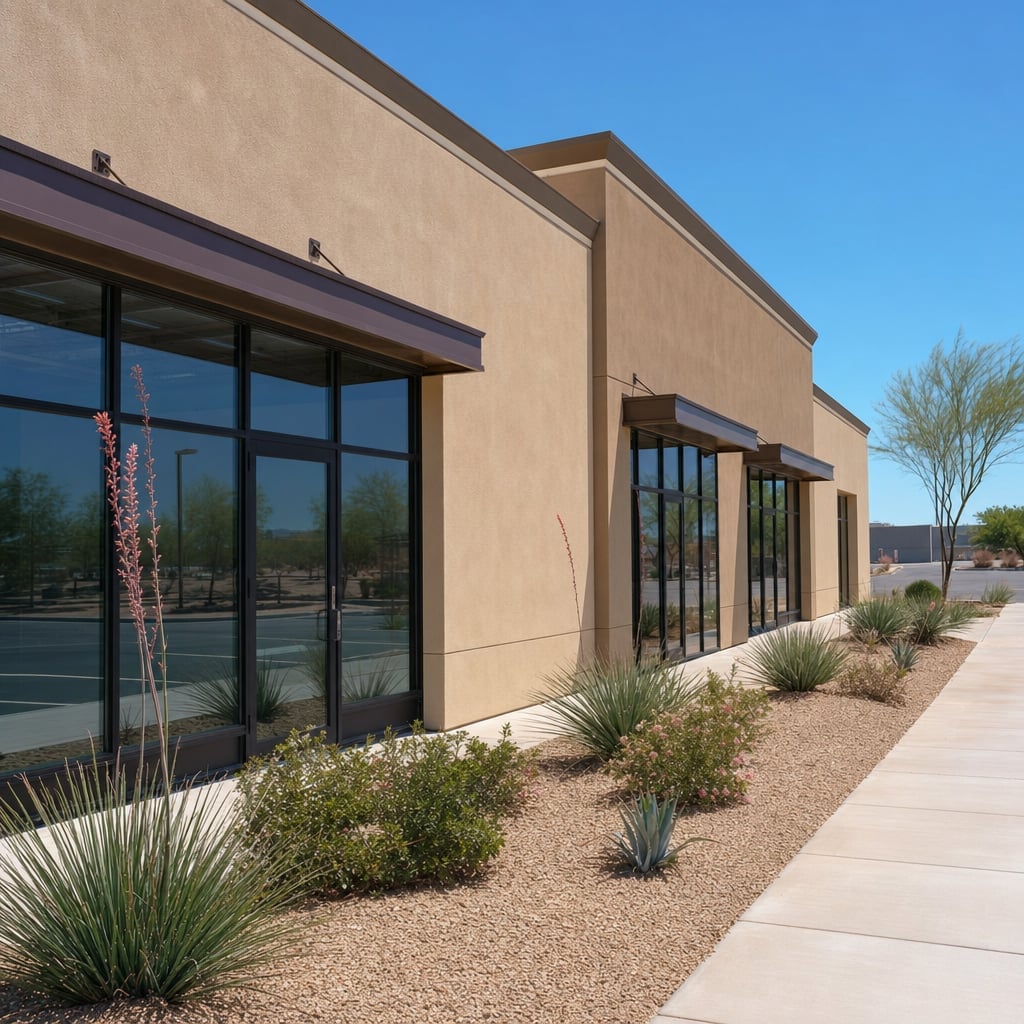 storefront stucco project in Sacramento