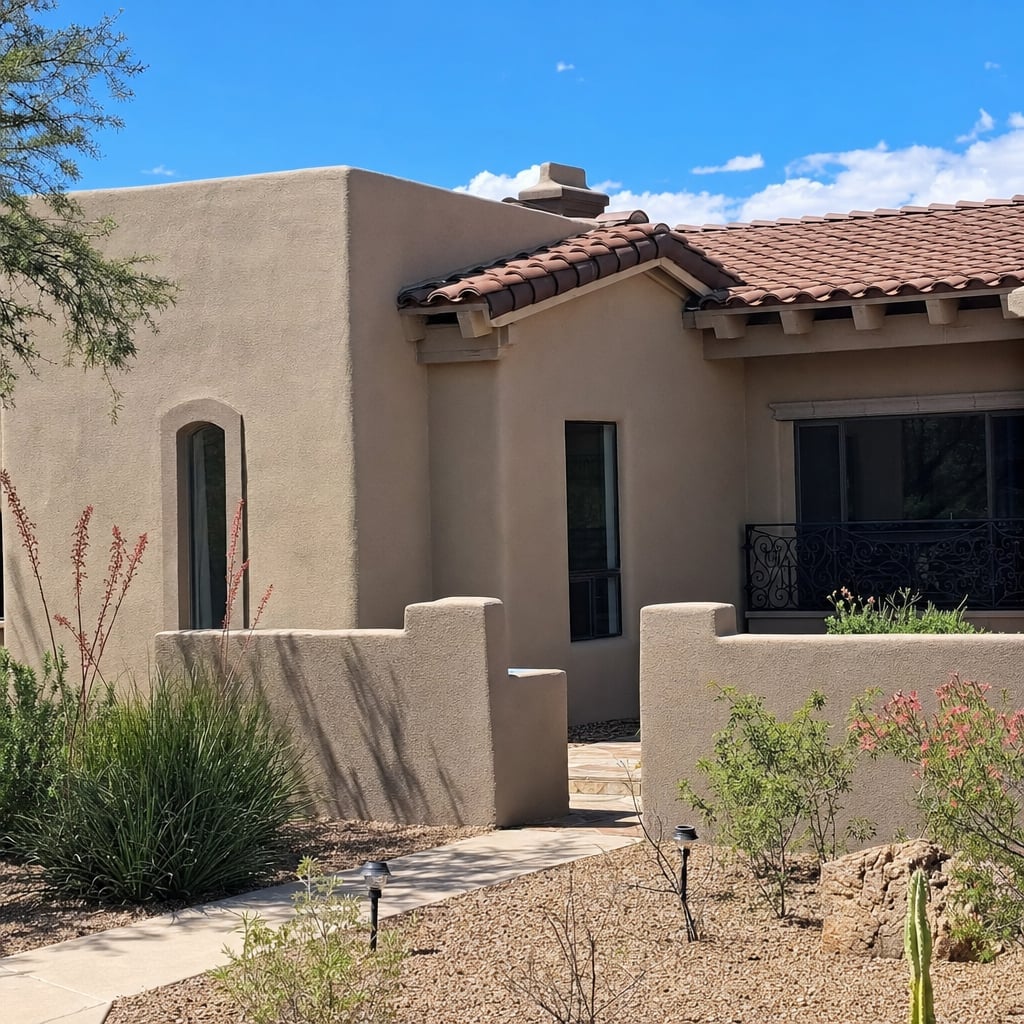 stucco color coat project in Sacramento