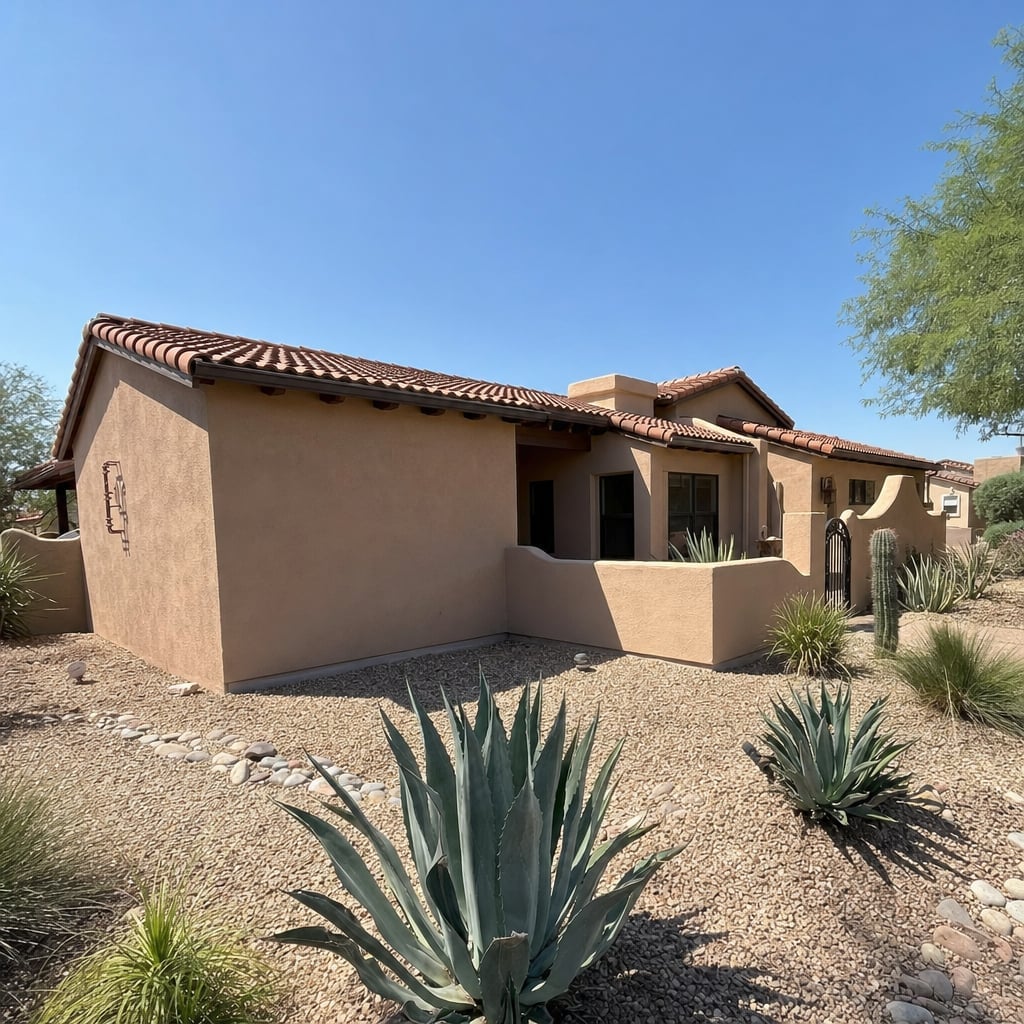 stucco crack repair project in Albuquerque
